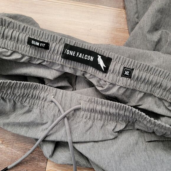 Stone Falcon Men's Sz XL Gray Pull On Performance Pants Stretch Slim Fit Joggers - Picture 8 of 11